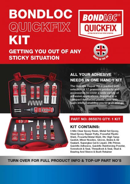 Bondloc Quickfix – 4 Page A4 Leaflet
