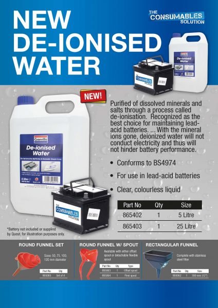 New De-Ionised Water A4 Leaflet
