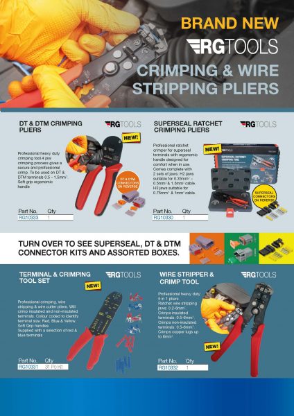 New RG Tools Crimping & Wire Stripping Tools – A4 Leaflet