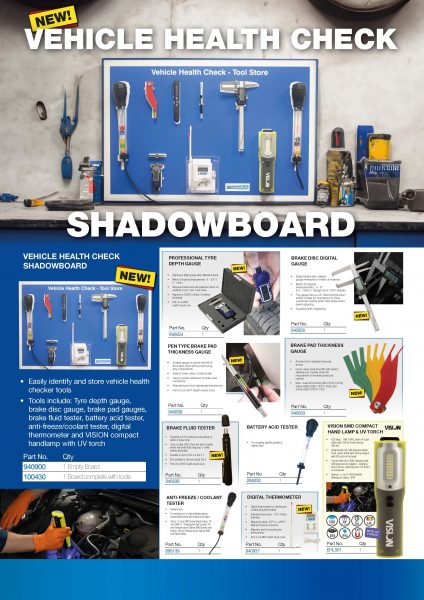 New Vehicle Health Checker Shadowboard & Tools – A4 Leaflet