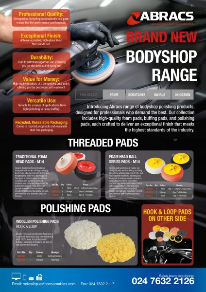 Abracs Bodyshop Range – A4 Leaflet