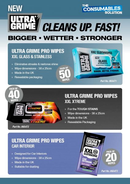 All New Ultra Grime Pro Wipes Assets